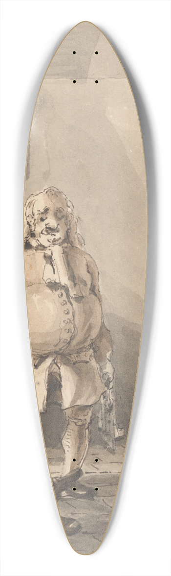John Thomas Smith - Hogarth Drawing Sarah Malcolm 39.3 inch art pintail longboard deck