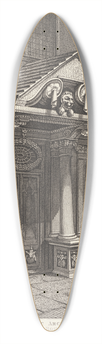 John Thomas Smith - S.E. View of the Porch of an Old House in Hanover Court near Grub Street 39.3 inch art pintail longboard deck