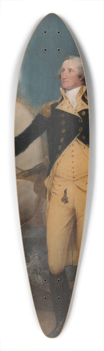 John Trumbull - General George Washington atTrenton 39.3 inch art pintail longboard deck