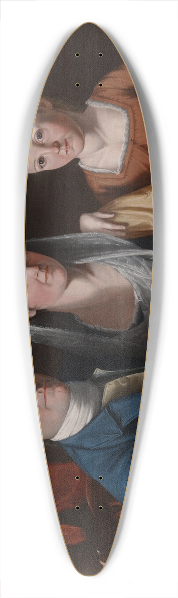 John Trumbull - Jonathan Trumbull, Jr. with Mrs. Trumbull (Eunice Backus) and Faith Trumbull 39.3 inch art pintail longboard deck