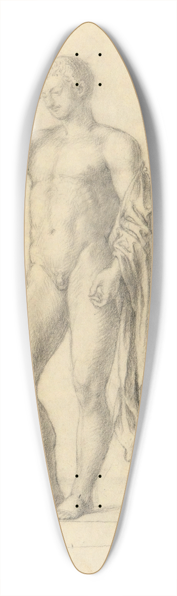 John Trumbull - Nude Male Figure (classical) 39.3 inch art pintail longboard deck