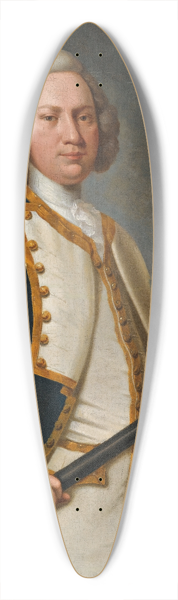 John Vandiest - Portrait of Captain Forrest R.N. 39.3 inch art pintail longboard deck