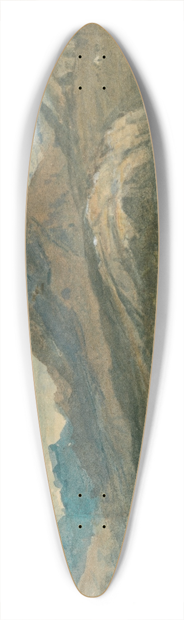 John Varley - Llyn Dinas, North Wales 39.3 inch art pintail longboard deck