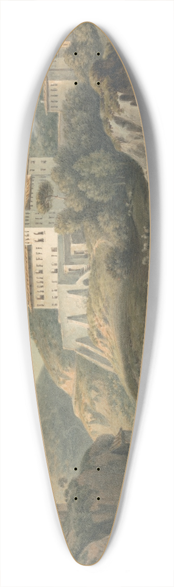 John Warwick Smith - Convent at Vietri, near Salerno 39.3 inch art pintail longboard deck