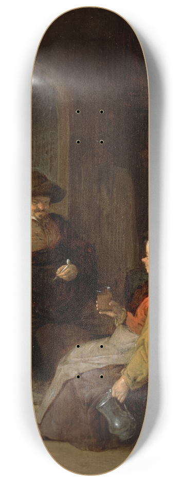 Adriaen van Ostade - Interior of a Cottage 8.25 inch art skate deck