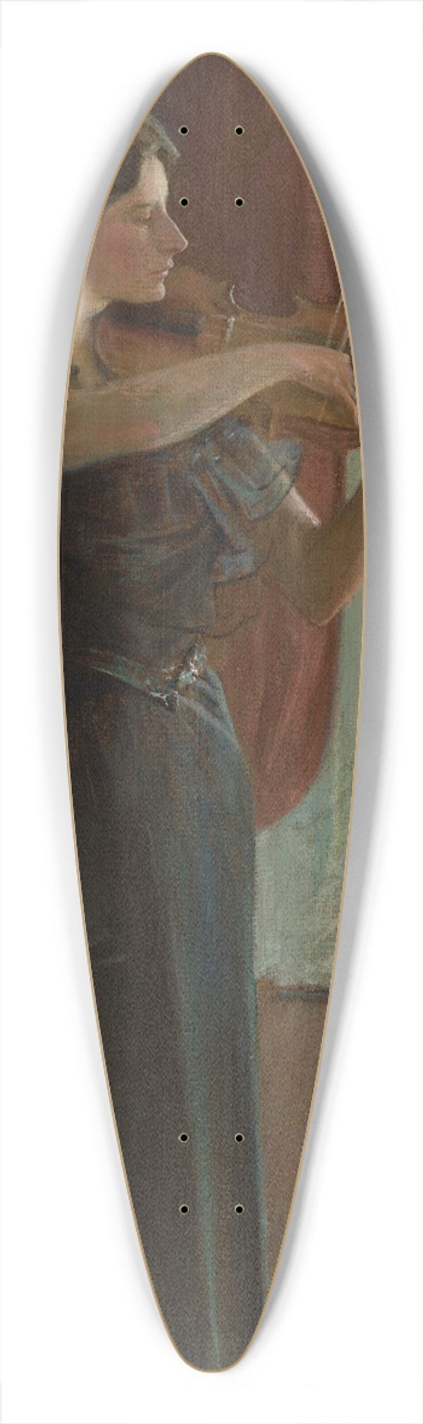 John White Alexander - Portrait of Kathleen Cowan 39.3 inch art pintail longboard deck