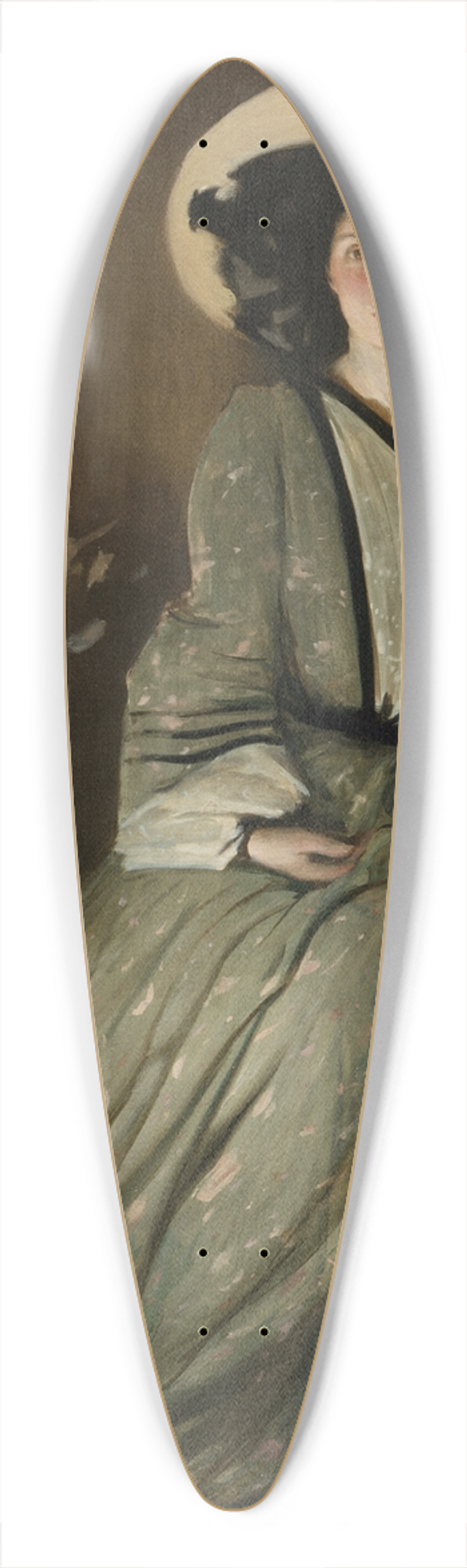 John White Alexander - Portrait of Mrs. John White Alexander 39.3 inch art pintail longboard deck
