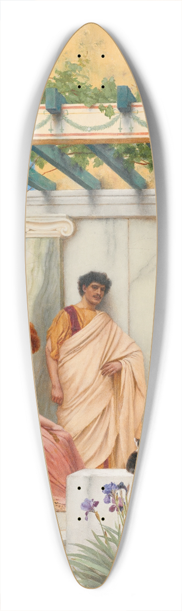 John William Godward - Playtime 39.3 inch art pintail longboard deck