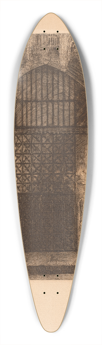 John William Inchbold - In Westminster Abbey 39.3 inch art pintail longboard deck