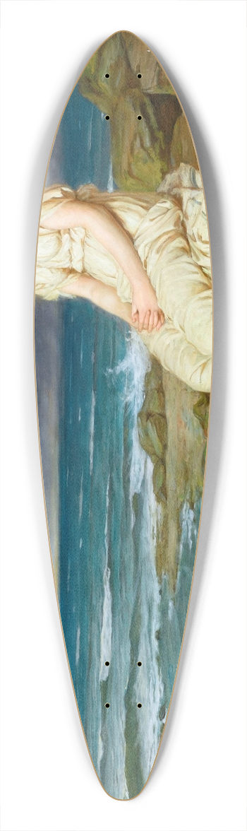 John William Waterhouse - Miranda 39.3 inch art pintail longboard deck