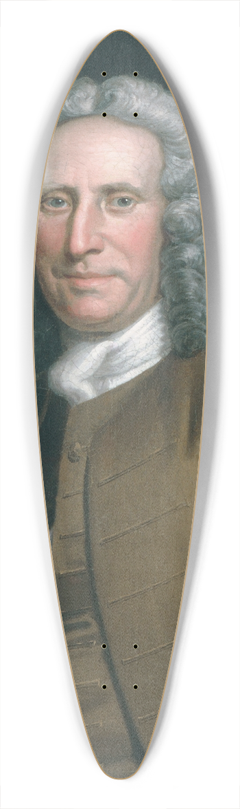 John Wollaston - Cadwallader Colden 39.3 inch art pintail longboard deck