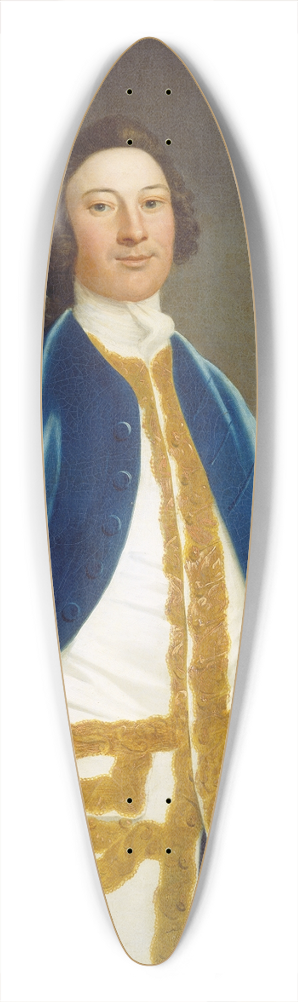 John Wollaston - Unidentified British Navy Officer 39.3 inch art pintail longboard deck