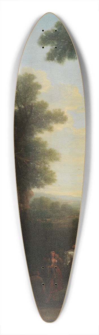 John Wootton - Classical Landscape with Gypsies 39.3 inch art pintail longboard deck