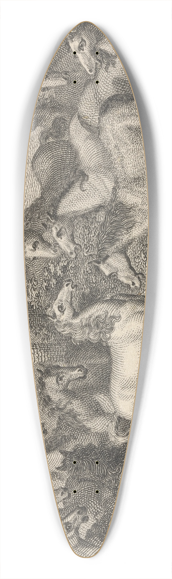 John Wootton - Fable XLIII. The Council of Horses 39.3 inch art pintail longboard deck