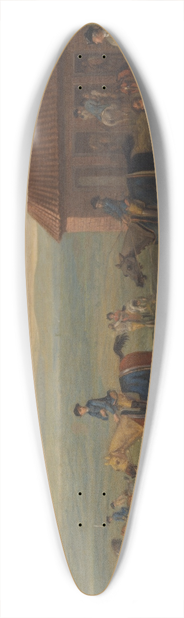 John Wootton - Lord Portmore Watching Racehorses at Exercise on Newmarket Heath 39.3 inch art pintail longboard deck