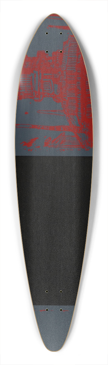 Jolijn van de Wouw - In de ban van het recht 39.3 inch art pintail longboard deck
