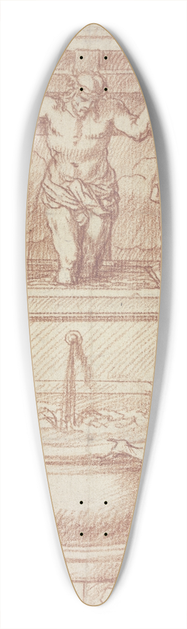 Jonas Umbach - Christ in the winepress 39.3 inch art pintail longboard deck