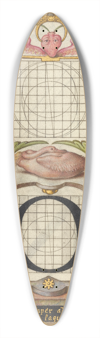 Joris Hoefnagel - Guide for Constructing the Letter O 39.3 inch art pintail longboard deck