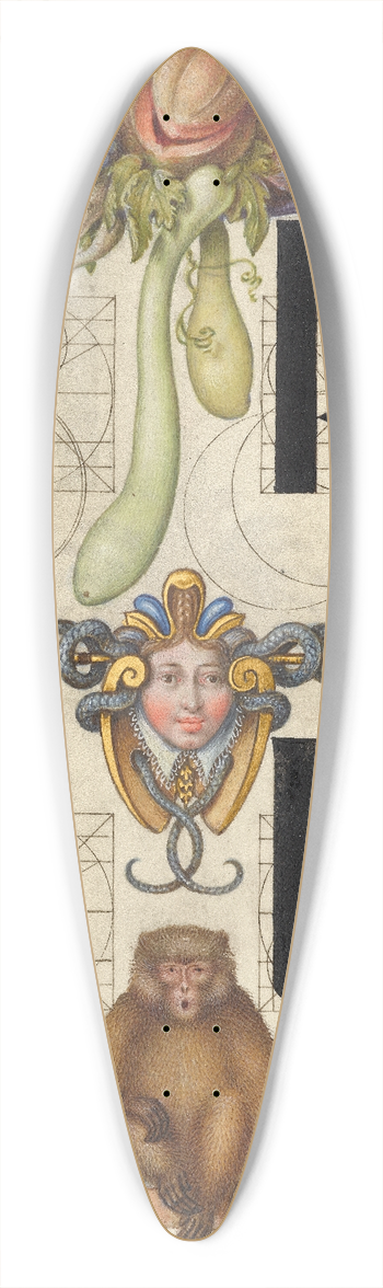 Joris Hoefnagel - Guide for Constructing the Letters k and l 39.3 inch art pintail longboard deck