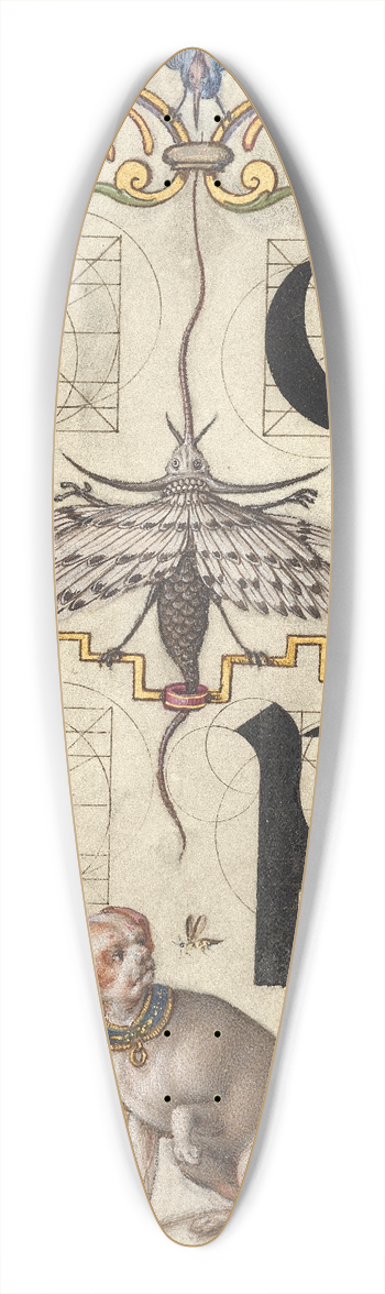 Joris Hoefnagel - Guide for Constructing the Letters o and p 39.3 inch art pintail longboard deck