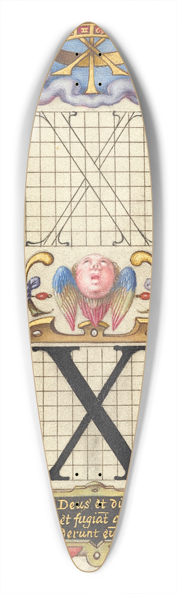 Joris Hoefnagel - Guide for Constructing the Letter X 39.3 inch art pintail longboard deck