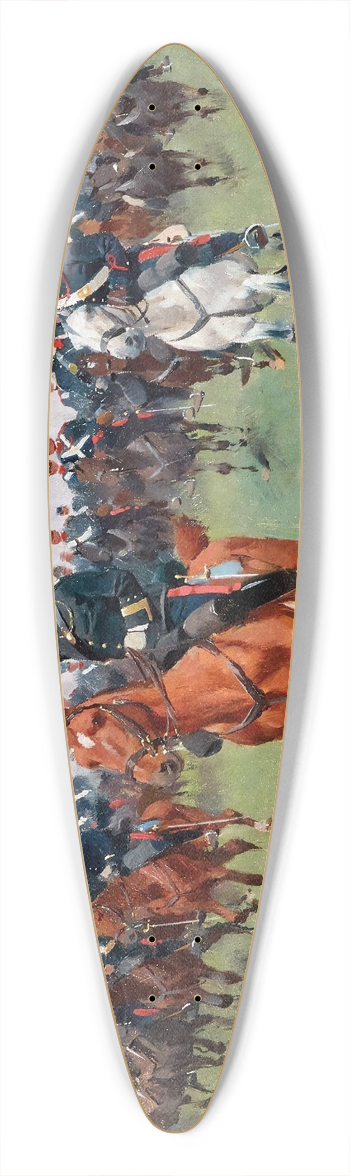 Jos Cusachs - The Cavalry Approaches 39.3 inch art pintail longboard deck