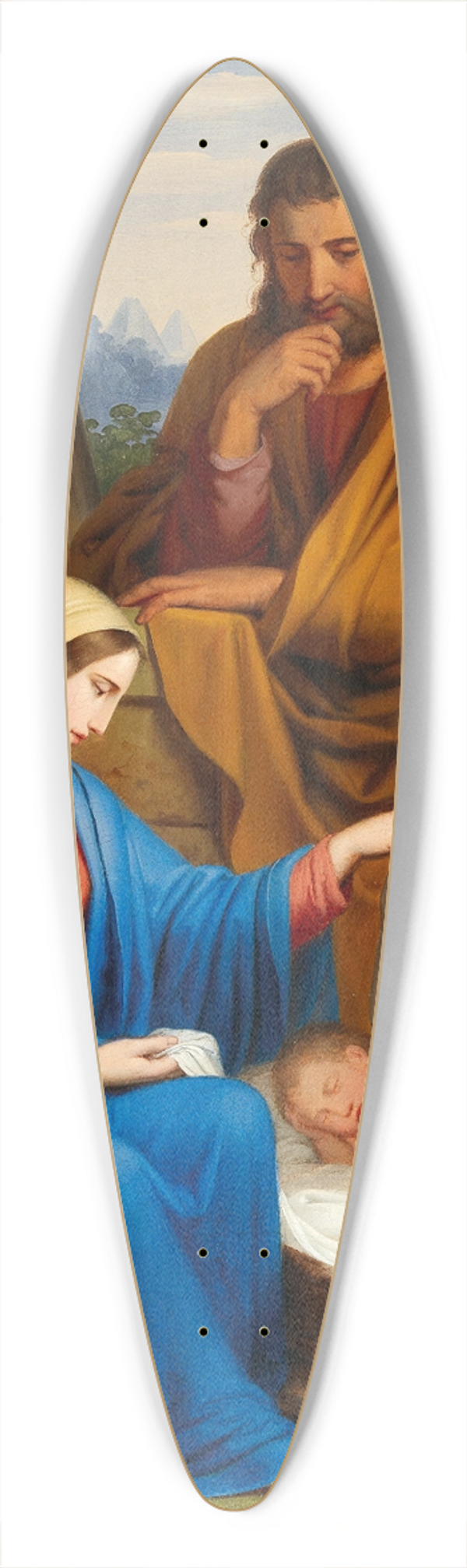 Josef Arnold the elder - The Holy Family 39.3 inch art pintail longboard deck