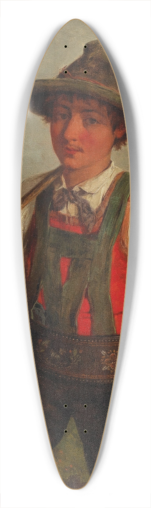 Josef Bche - A Peasant On The Way To The Field 39.3 inch art pintail longboard deck