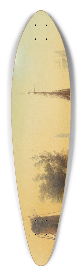 Josef Carl Berthold Pttner - Mndung der Maas 39.3 inch art pintail longboard deck