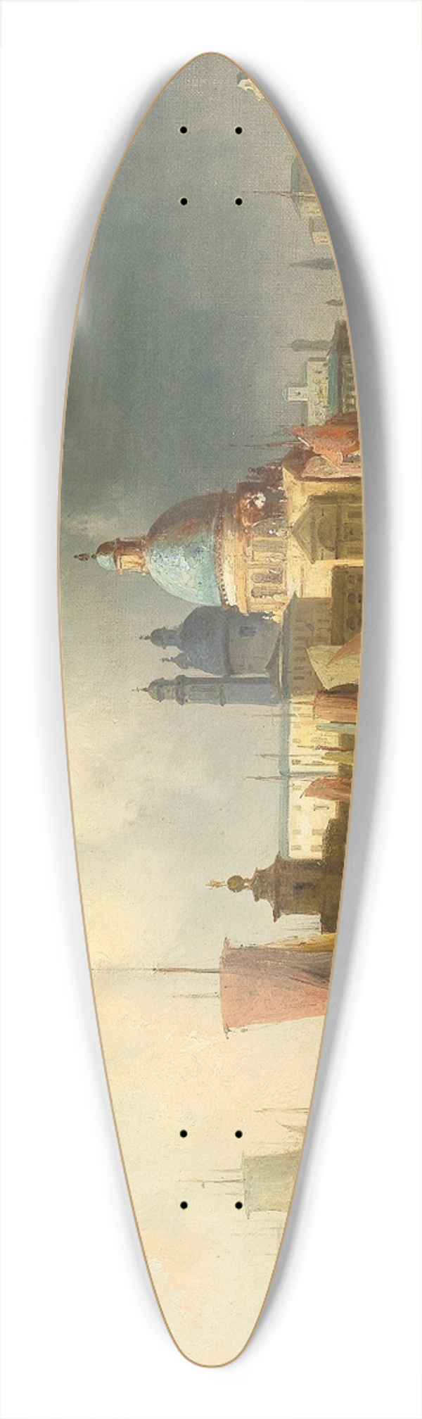 Josef Carl Berthold Pttner - Venice  Hustle And Bustle By The Punta Della Dogana And Santa Maria Della Salute 39.3 inch art pintail longboard deck