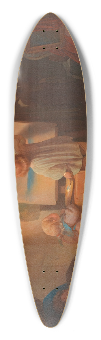 Josef Danhauser - Der schlafende Maler 39.3 inch art pintail longboard deck