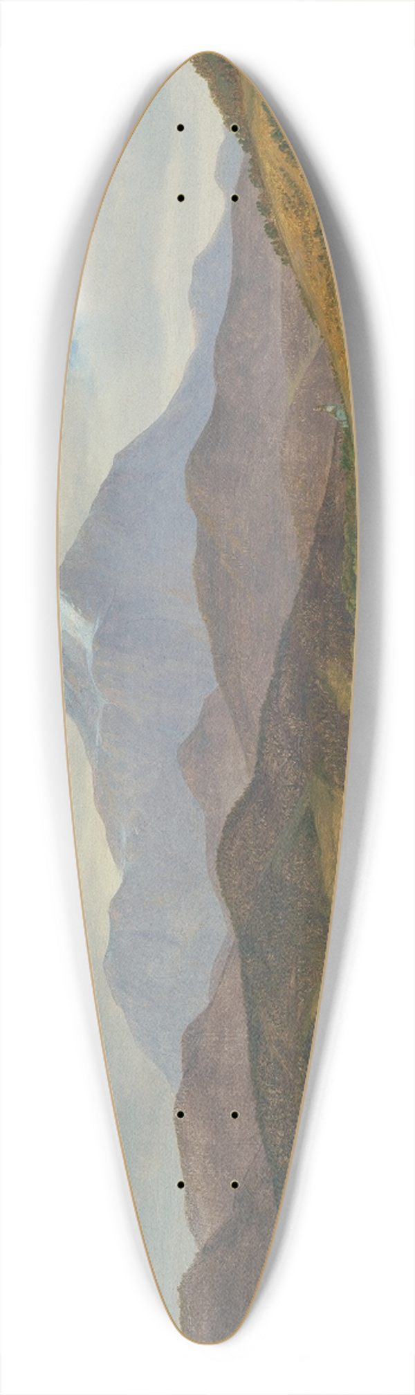 Josef Feid - Landschaft mit Schneeberg 39.3 inch art pintail longboard deck