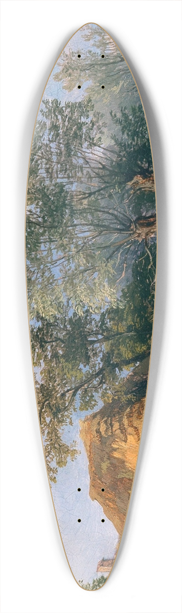 Josef Hger - A Village Idyll 39.3 inch art pintail longboard deck