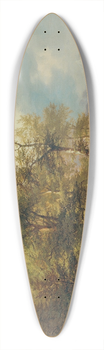 Josef Hger - Sommerlandschaft im Hochgebirge 39.3 inch art pintail longboard deck
