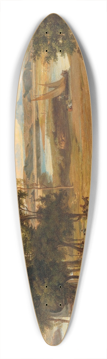 Josef Hoffmann - An idyllic southern landscape 39.3 inch art pintail longboard deck