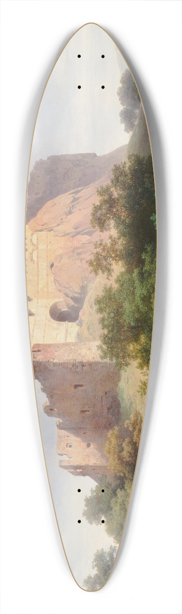 Josef Holzer - Ruine Paulenstein bei Stampfen in Ungarn 39.3 inch art pintail longboard deck