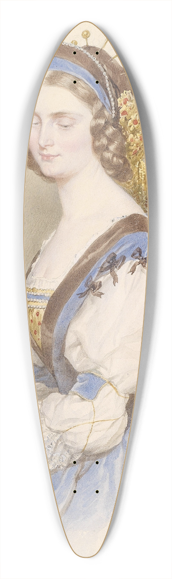 Josef Kriehuber - Bildnis einer jungen Dame in blauem Kleid 39.3 inch art pintail longboard deck