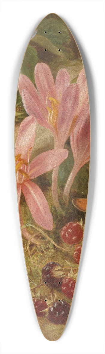 Josef Lauer - Herbstblume mit Brombeeren 39.3 inch art pintail longboard deck