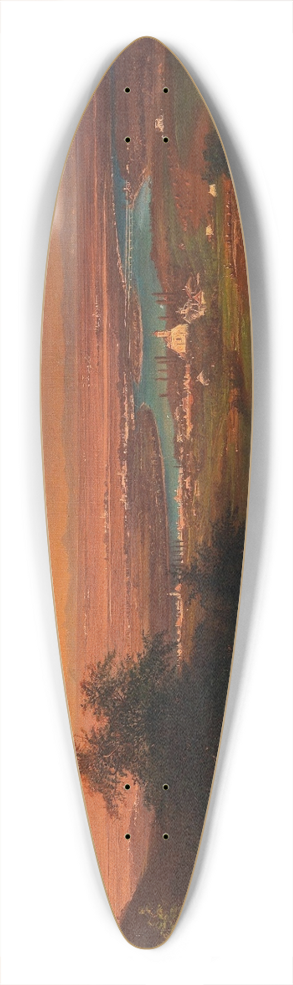 Josef Schwemminger - Blick ber Nussdorf 39.3 inch art pintail longboard deck