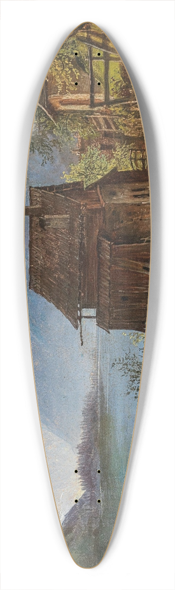 Josef Schwemminger - Partie aus dem Salzkammergut 39.3 inch art pintail longboard deck