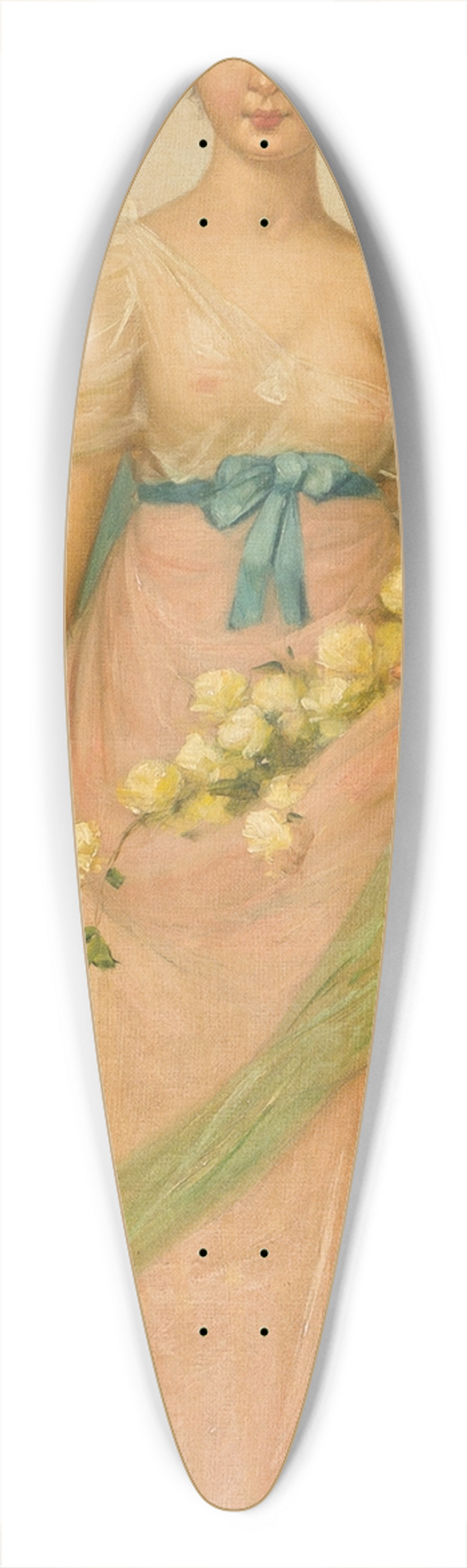 Josef Shs - Young Roman woman with rose garland 39.3 inch art pintail longboard deck