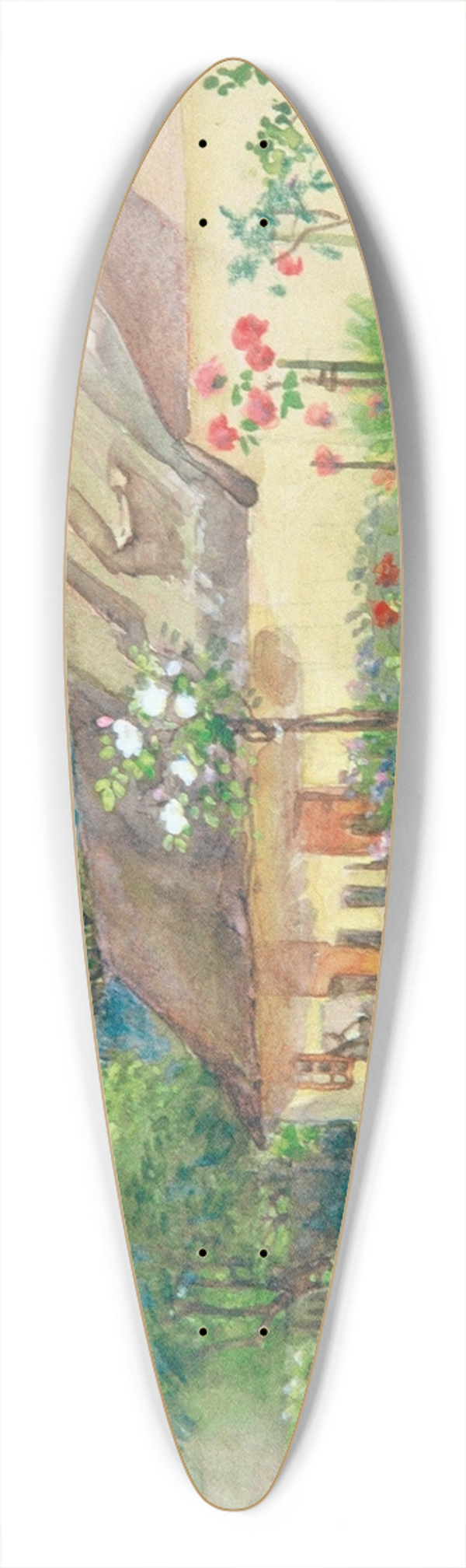 Josef Wawra - Gartenansicht 39.3 inch art pintail longboard deck