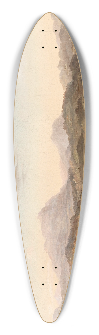 Josef Willroider - A View of Lake Ossiach 39.3 inch art pintail longboard deck