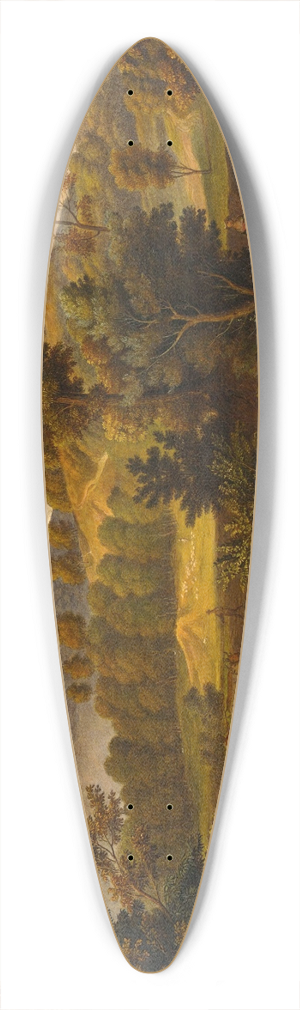 Joseph Anton Koch - Landscape Near Paliano 39.3 inch art pintail longboard deck