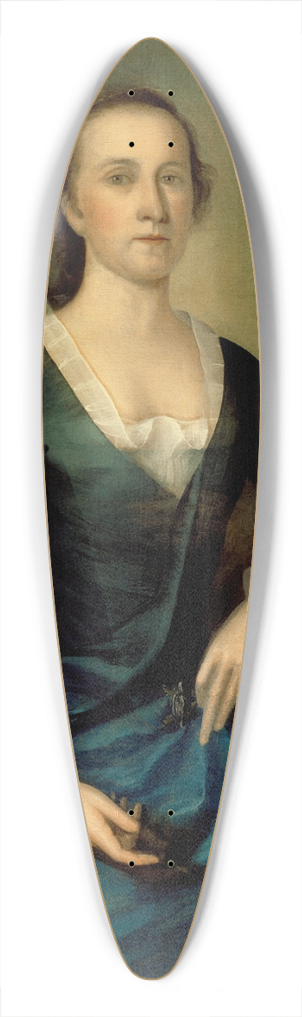 Joseph Badger - Portrait of Sarah Larrabee Edes 39.3 inch art pintail longboard deck
