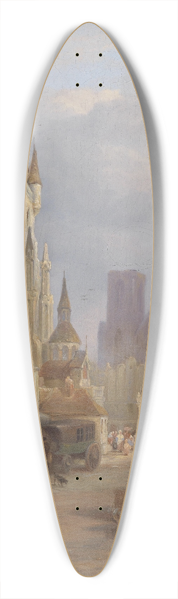 Joseph Barter - Der Markttag 39.3 inch art pintail longboard deck