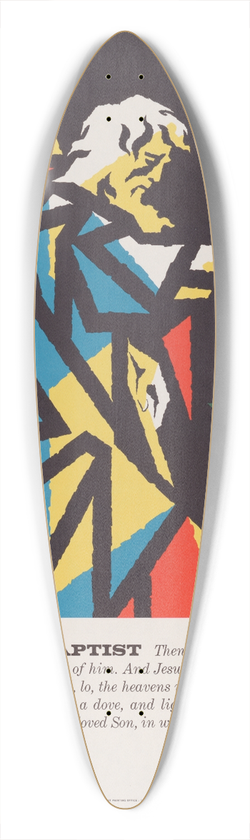 Joseph Binder - St. John The Baptist 39.3 inch art pintail longboard deck