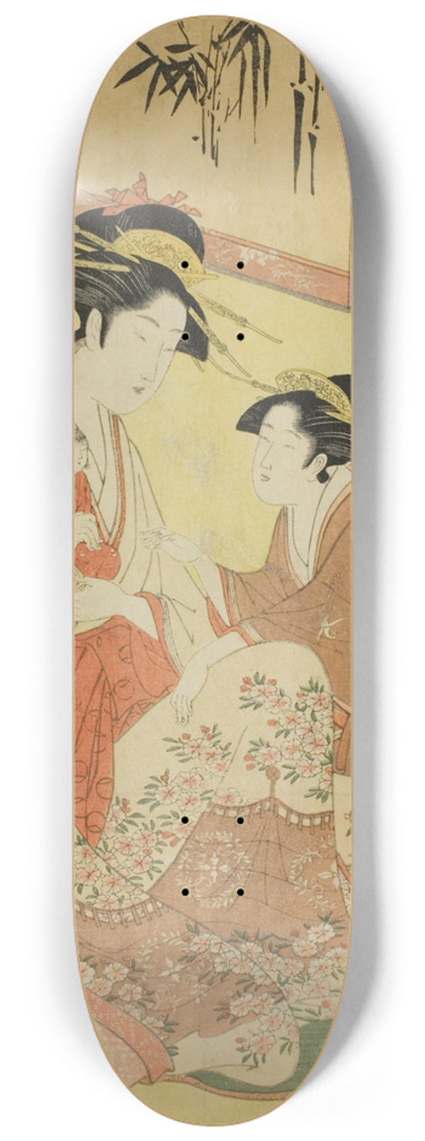 Chbunsai Eishi - Beauties Parodying the Seven Sages  A Selection of Younger Courtesans (Shichi kenjin yatsushi bijin shinzo zoroe); Shinoura of the Tsuruya 8.25 inch art skate deck