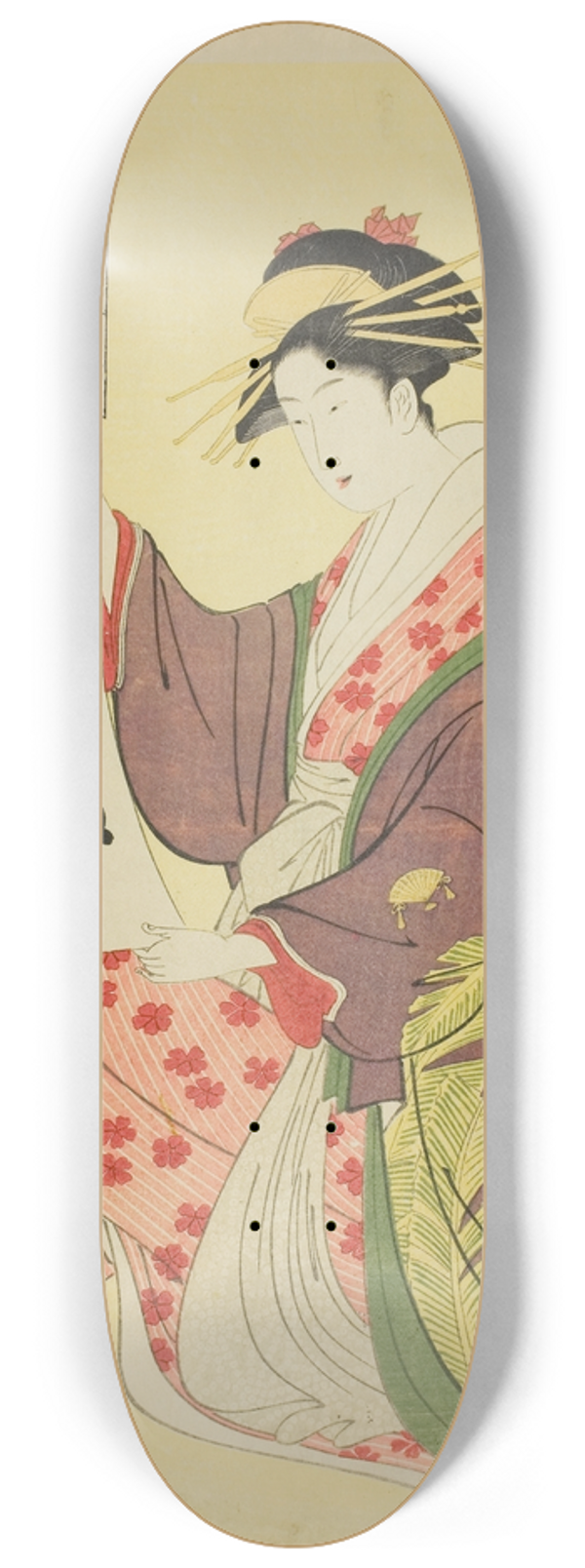 Chbunsai Eishi - Hanamurasaki of the Kadotamaya, from the series Six Flowery Immortals of the Pleasure Quarters (Seiro bijin rokkasen) 8.25 inch art skate deck