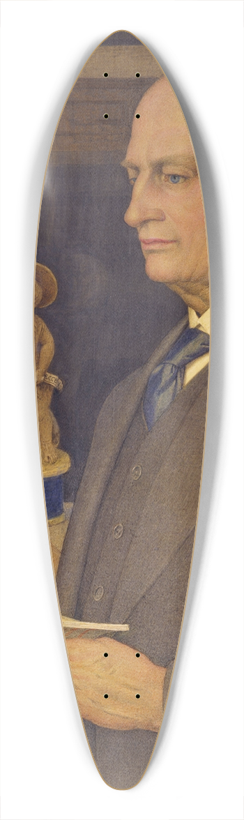 Joseph Edward Southall - Portrait of Sir Whitworth Wallis (1855-1927) 39.3 inch art pintail longboard deck